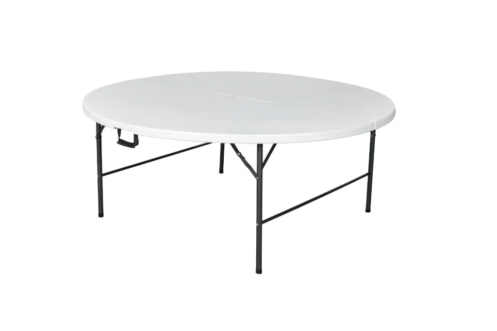 Runder Bankett Klapptisch Ø 180 x 74 cm, weiß